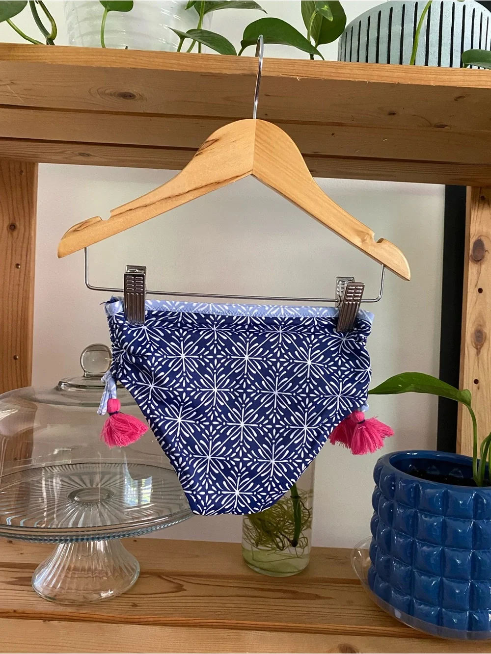 Cabana Life Navy Blue Bandana Print Long Sleeve Rashguard Bikini Set 5t